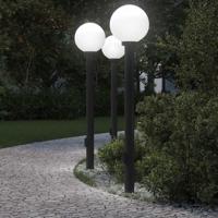 Bolderverlichting met stopcontact 3 stuks 120 cm Zwart IP44 - thumbnail