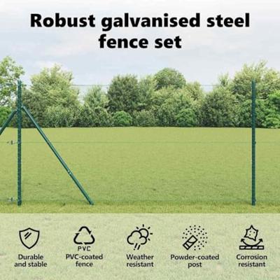 VidaXL Afrasteringspaal groen 25 x 1 m (13 mm gaas) staal VidaXL Afrasteringspaal groen 25 x 1 m (13 mm gaas) staal
