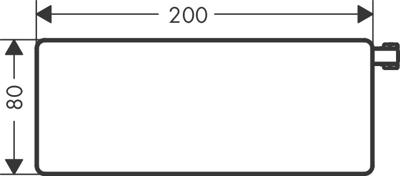 Hansgrohe Casetta planchet van veiligheidsglas E, chroom