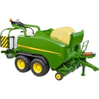 bruder John Deere C441 Ronde balenpers en wikkelmachine modelvoertuig - thumbnail