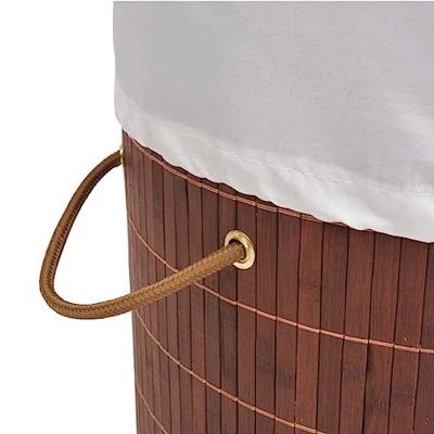 VidaXL Wasmand rond bamboe bruin VidaXL Wasmand rond bamboe bruin