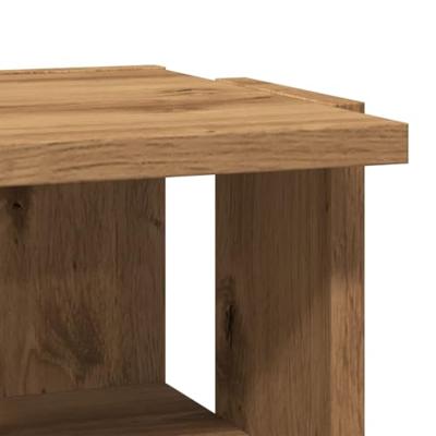 VidaXL Schoenenkasten 2 st 28x27x102 cm bewerkt hout artisanaal eiken