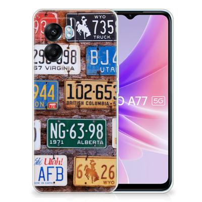 OPPO A77 | A57 5G | Siliconen hoesje | met foto Kentekenplaten