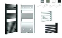 Designradiator Sanicare RVS Look Inclusief Ophanging Midden Aansluiting Recht 120x45 cm Sanicare - thumbnail