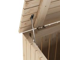 Wasmand met wielen RANA 45x45x64 cm massief grenenhout - thumbnail