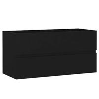 VidaXL Wastafelkast 90x38,5x45 cm bewerkt hout zwart - thumbnail