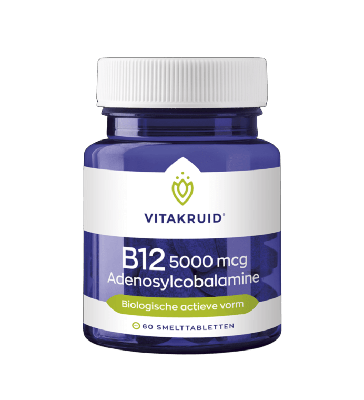 Vitakruid B12 5000 mcg Actief Adenosylcobalamine Tabletten