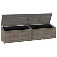Tuinbox 220x50x58 cm poly rattan grijs - thumbnail