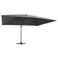 VidaXL Zweefparasol met led en aluminium paal 400x300 cm antraciet - thumbnail