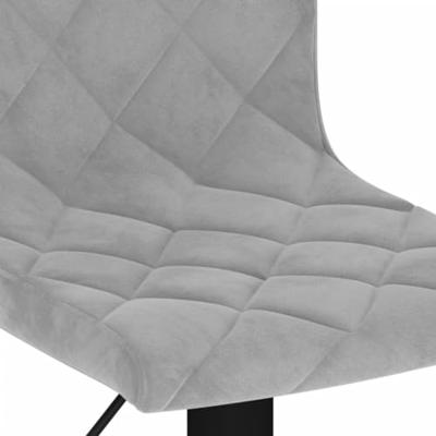 Barkrukken 2 st fluweel lichtgrijs