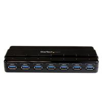 StarTech.com 7-poorts USB 3.0 SuperSpeed Hub - USB 3 Hub Voeding/Stroomaansluiting en Kabel - Zwart - thumbnail