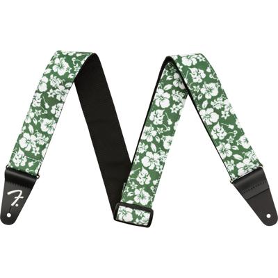 Fender Hawaiian Strap Green Floral gitaarband
