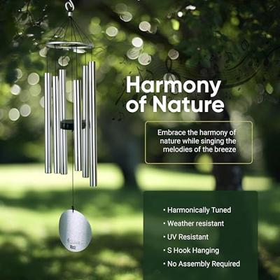 Nature's Melody Windgong Aureole Tunes Zilver 91 cm