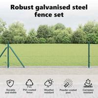 VidaXL Afrasteringspaal groen 10 x 0,4 m (19 x 19 mm gaas) - thumbnail