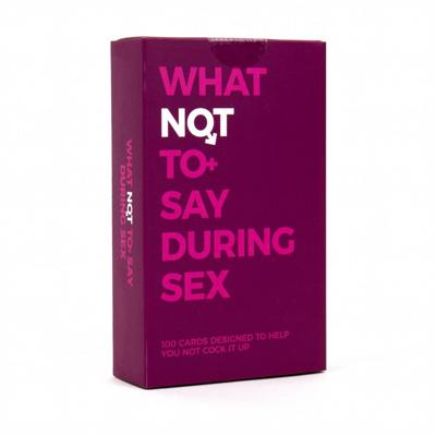 What Not To Say During Sex kaarten