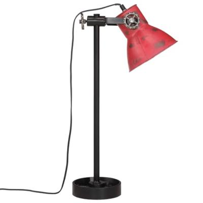 VidaXL Bureaulamp 25 w e27 15x15x55 cm verweerd rood