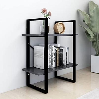 VidaXL Boekenkast met 2 schappen 60x30x70 cm bewerkt hout grijs VidaXL Boekenkast met 2 schappen 60x30x70 cm bewerkt hout grijs
