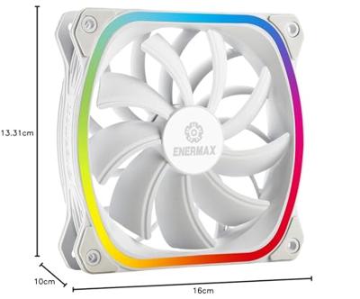 Enermax SquA RGB White Computer behuizing Ventilator 12 cm Wit