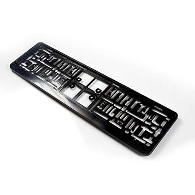 Kunststof kentekenplaathouder 'Click' 52x11cm Zwart ASNP04B Kunststof kentekenplaathouder 'Click' 52x11cm Zwart ASNP04B