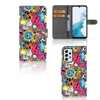 Samsung Galaxy A23 | Wallet Case | met Pasjes | Punk Rock