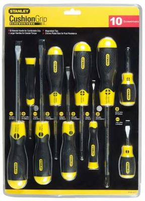 Stanley Handgereedschap 10-delige cushiongrip schroevendraaierset standaard/phillips - 2-65-005