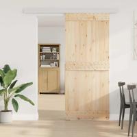 Beslagset schuifdeur 183 cm aluminiumlegering zilverkleurig - thumbnail