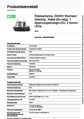 Schneider Electric ZBRA1 Antenne voor repeater Zwart, Transparant 1 stuk(s)
