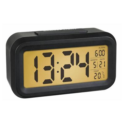 TFA Dostmann 60.2018.01 Wekker Kwarts Zwart Alarmtijden 1