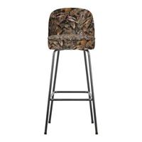 WOOOD Barkruk 'Vogue' (zithoogte 80cm) Velvet, kleur Bouquet Zwart - thumbnail