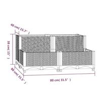 VidaXL Plantenbak verhoogd 80x80x38 cm polypropyleen - thumbnail