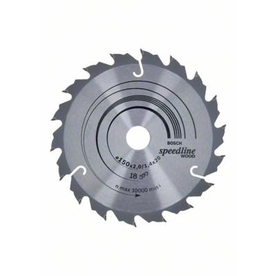 Bosch Accessoires Cirkelzaagblad Standard for Wood Speed 150 x 20 x 2,2 mm, 18 1st - 2608640781 Bosch Accessoires Cirkelzaagblad Standard for Wood Speed 150 x 20 x 2,2 mm, 18 1st - 2608640781