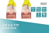 Digitus DK-1644-005/Y RJ45 Netwerkkabel, patchkabel CAT 6 S/FTP 0.50 m Geel Halogeenvrij, Verdraaide paren, Snagless, Vlambestendig 1 stuk(s) - thumbnail