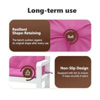 Tuinbankkussens 2 st 120x50x7 cm stof roze - thumbnail