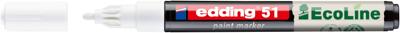 Paintmarker edding 51 eco waterbasis 1-2mm wit Paintmarker edding 51 eco waterbasis 1-2mm wit