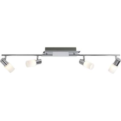 LED Plafondspot - Trion Clupo - 16W - Warm Wit 3000K - 4-lichts - Rechthoek - Mat Chroom - Aluminium - OSRAM LEDs