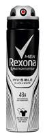 Rexona Rexona Men Invisible Black+White Anti White Marks Deodorant - 150ml - thumbnail