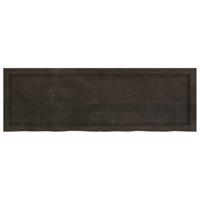 Tafelblad 120x40x4 cm behandeld massief eikenhout donkergrijs - thumbnail