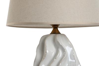 Bureaulamp Home ESPRIT Wit Porselein 50 W 220 V 36 x 36 x 62 cm