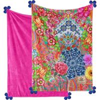 Plaid Hapiness Polyester Nr.8057 - Multi - 150x200cm - Bloem Maat: 150x200cm - thumbnail
