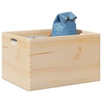 VidaXL Houten kist met handvatten 40x30x23 cm massief grenenhout - thumbnail