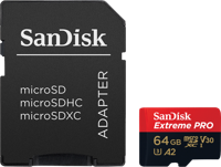 SanDisk Extreme Pro MicroSDXC 64GB+SD Adapter A2 - thumbnail