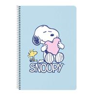 Notitieboekje Snoopy Love Blauw A4 80 Lakens - thumbnail