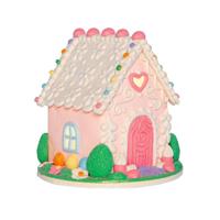 Paashaas in huisje met LED-verlichting Roze Anna's Collection - Annas collection - thumbnail
