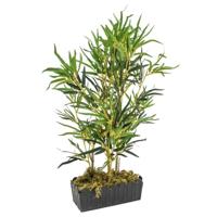 VidaXL Kunstplant bamboe 368 bladeren 80 cm groen - thumbnail
