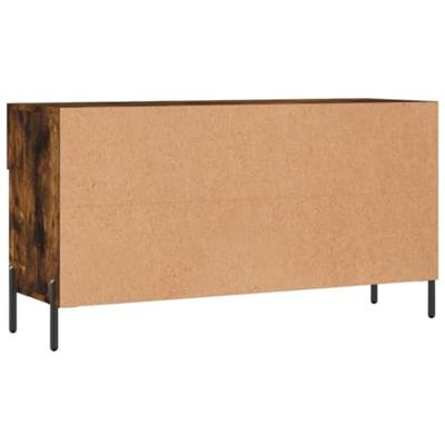 Schoenenbank 102x35x55 cm bewerkt hout gerookt eikenkleurig