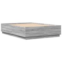 Bedframe met LED-verlichting grijs sonoma eiken 140x200 cm - thumbnail