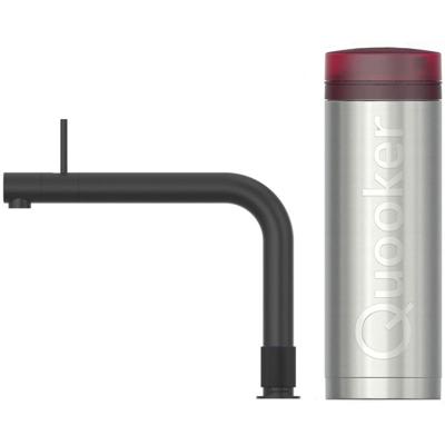 Quooker Front Keukenkraan Set - Kokend Warm- en Koud Water - Zwart - Inclusief PRO3 Reservoir