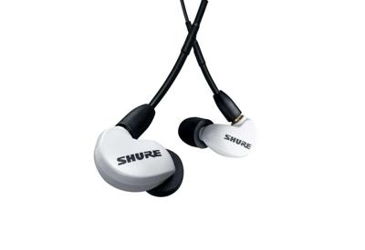 Shure AONIC 215 - in-ear-hoofdtelefoon met enkele transducer en 3,5 mm kabel (wit)