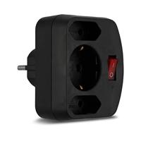 REV 00135171 Stopcontactsplitter Zwart - thumbnail