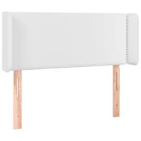 Hoofdbord met randen 103x16x78/88 cm kunstleer wit - thumbnail